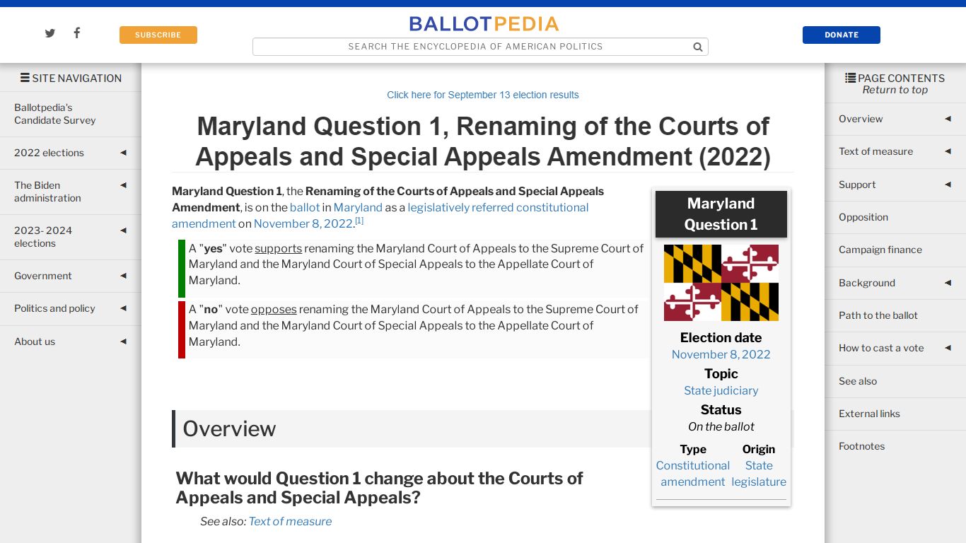 Maryland Question 1, Renaming of the Courts of Appeals and Special ...